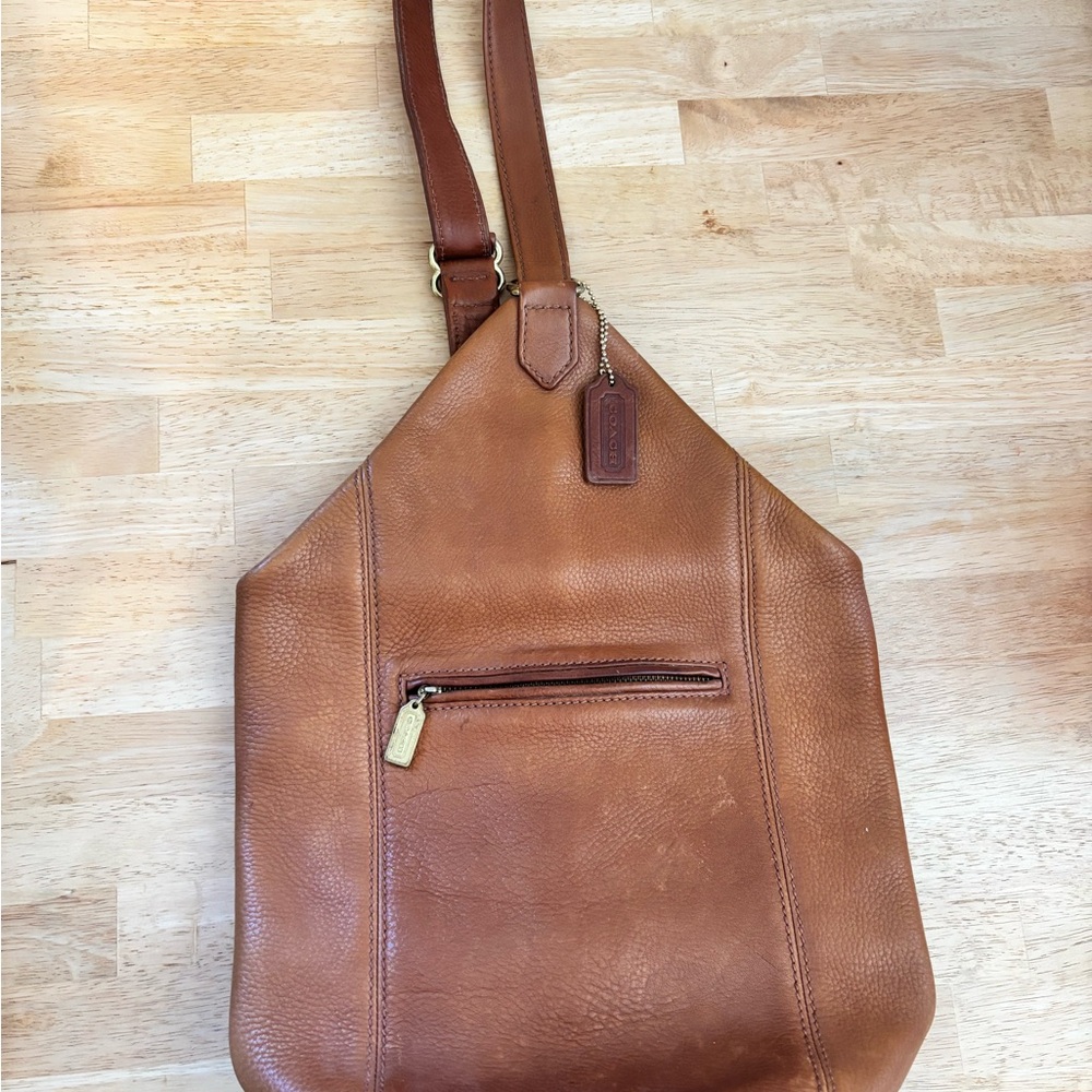 Coach Leather Backpack Shoulder Bag in Brown